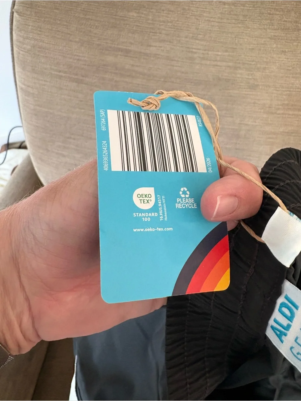 ALDI Black Track Pants with White Side Stripes